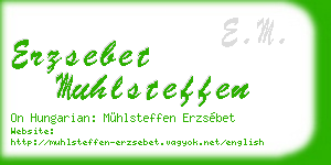 erzsebet muhlsteffen business card