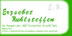 erzsebet muhlsteffen business card